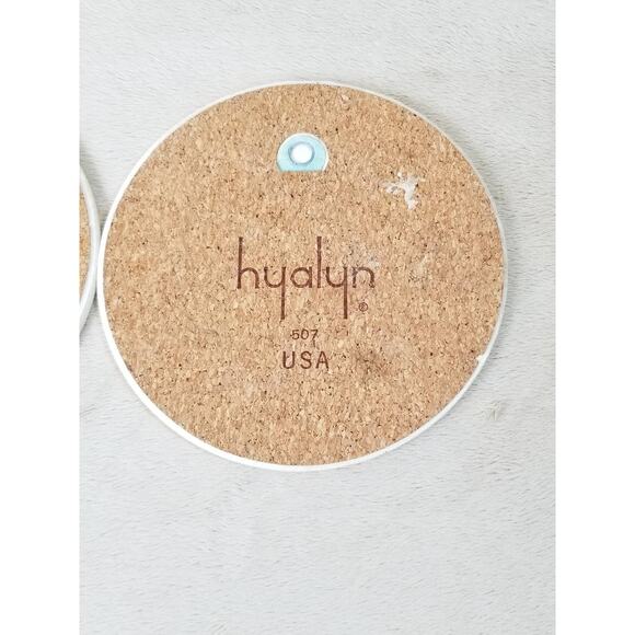 HYALYN USA Trivet Hot Plate 6" Ceramic Round Little Boy & Girl Wall Decor Vtg - Picture 10 of 12